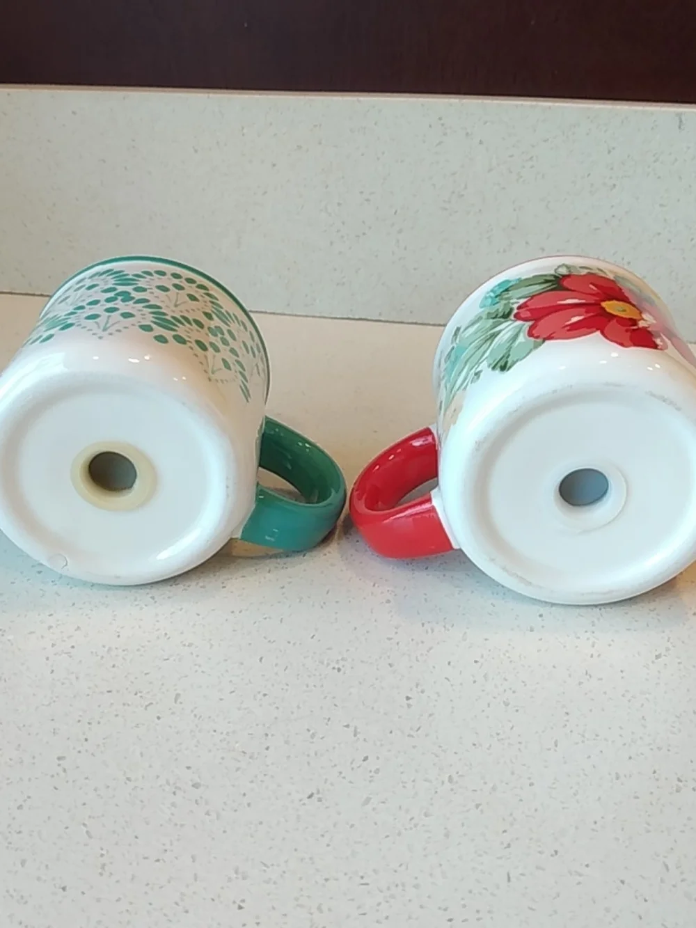 Vintage The Pioneer Woman Floral Roses & Teal Patterned Ceramic Shakers
